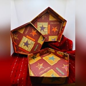 Baker & Candy serving box- 3 tiered, folds up for transport